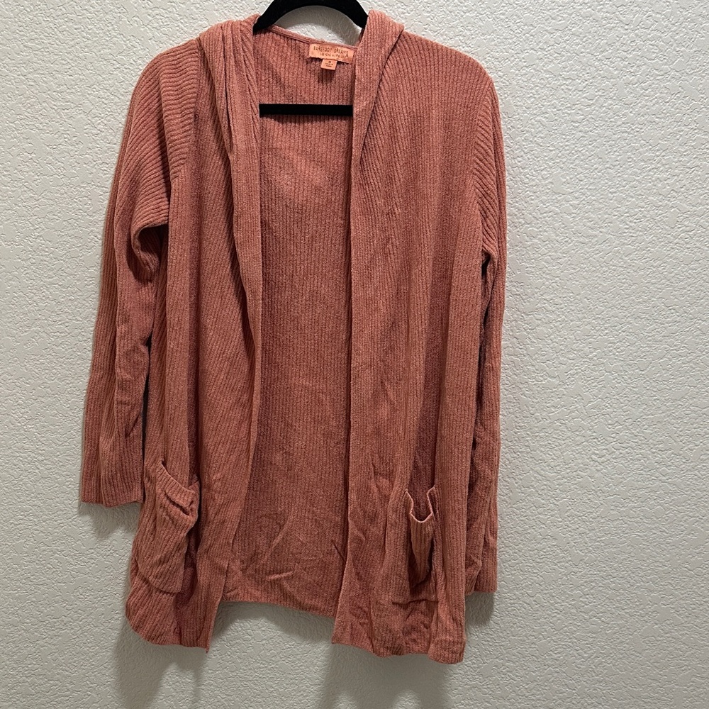 Barefoot Dreams Coral Hooded Cardigan
